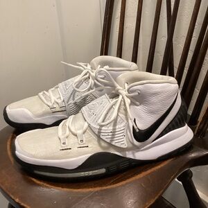 Nike Kyrie 6 Oreo men’s Basketball Sneakers White black BQ4630~100 Size 9.5 US